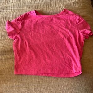hot pink crop top